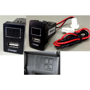 Compteur de tension de prise de chargeur USB de voiture 12V-24V pour Honda/Toyota